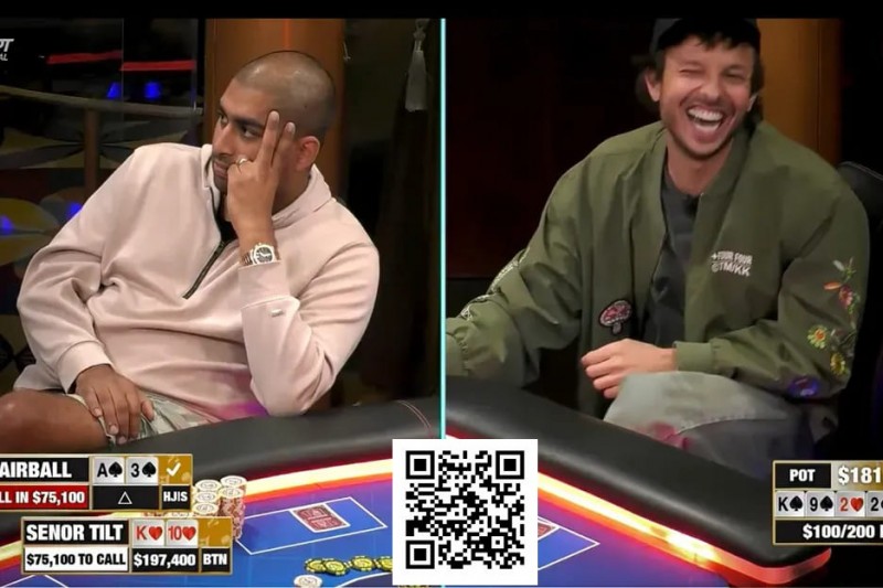 【DD扑克】是四条还是诈唬？Airball河牌全下后亮出A，这手牌让对手陷入长考