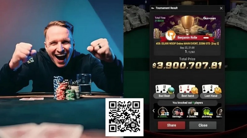 【DD扑克】WSOP线上主赛冠军复盘，解析FT前的口袋4关键手牌！
