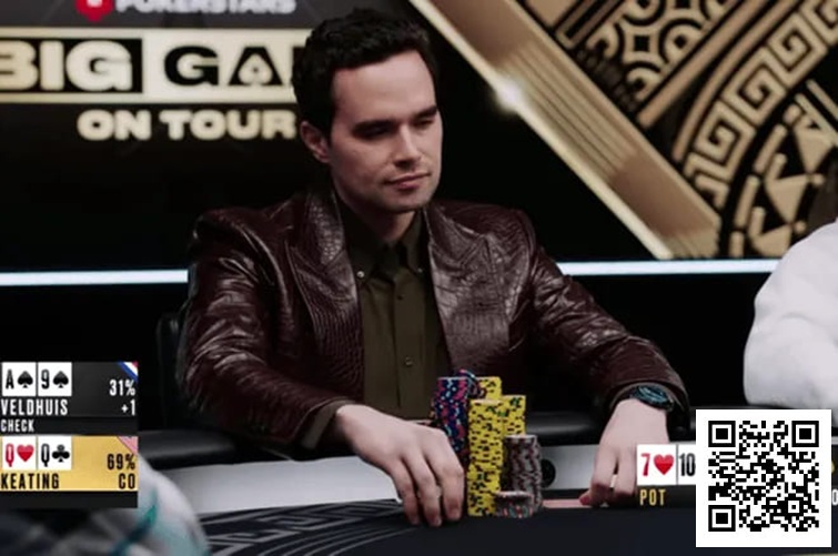 【DD扑克】话题 | 河牌扼杀巨池！Alan Keating与Lex Veldhuis的50万美金对决功亏一篑