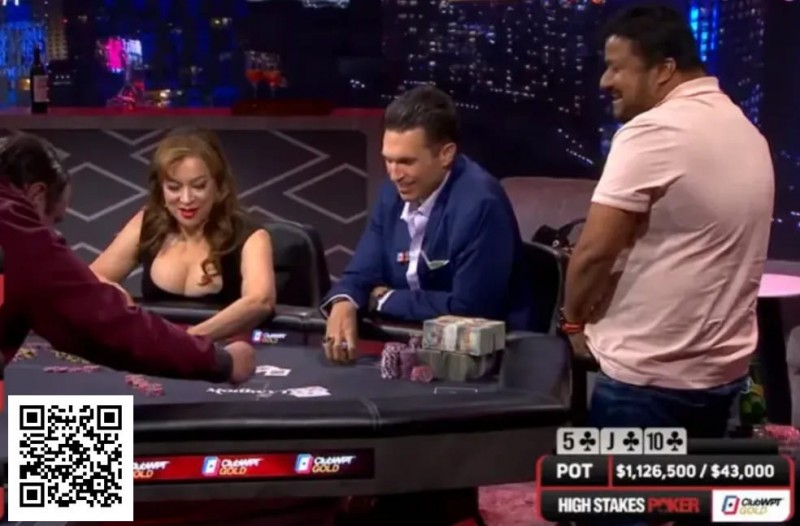 【DD扑克】三人翻牌全下，发四次牌争夺110万美元巨池，A高成为最大赢家