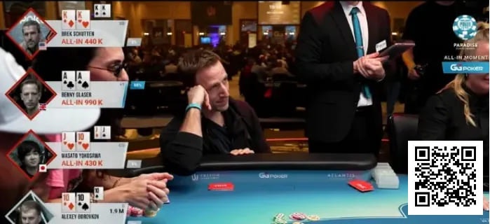 【DD扑克】四家全下！AA、KK、TT、同花，谁是最后赢家？