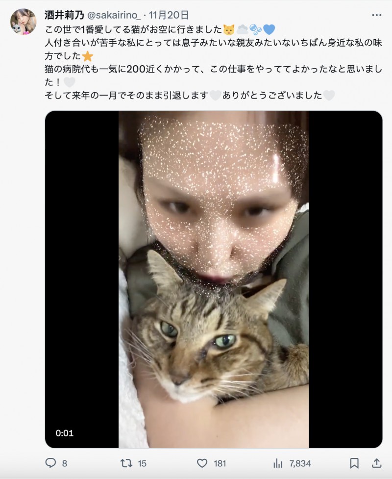【DD扑克】爱猫过世了⋯东北美人的她也不做了!