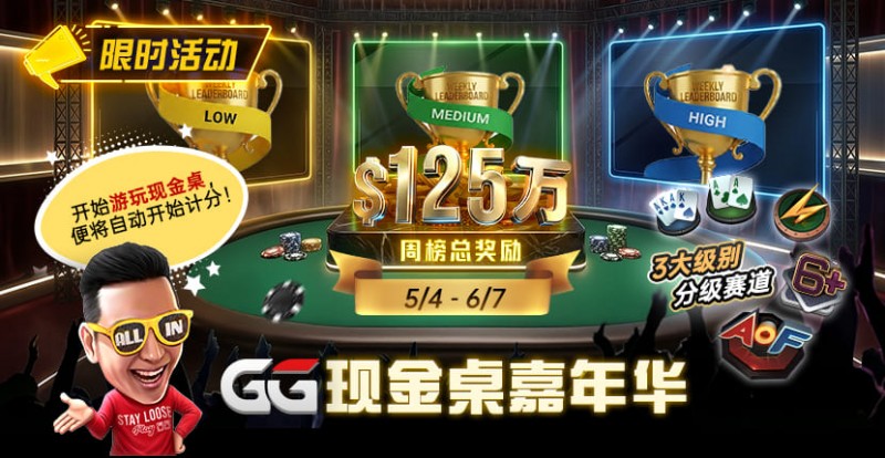 【DD扑克】GG现金桌嘉年华2026｜排行榜规则+积分机制+每日/每周奖励详解