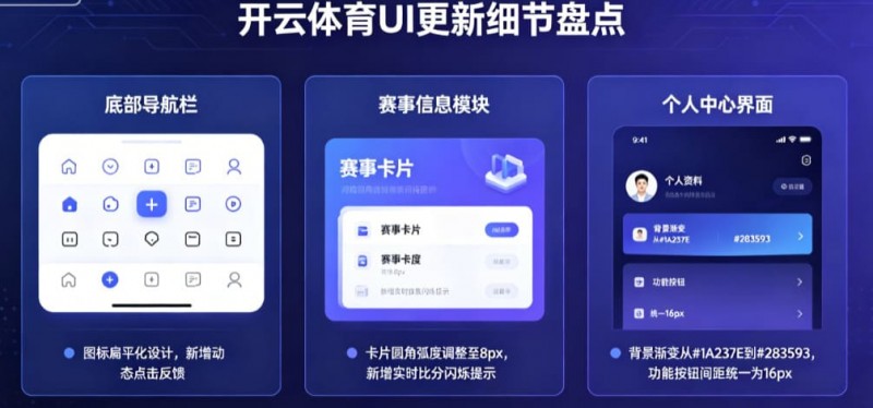 【DD扑克】盘点开云体育那些令人惊艳的UI更新细节