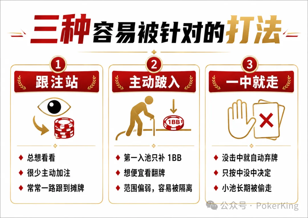【DD扑克】跟注站、主动跛入、一中就走——现金桌最容易被吃穿的三种打法,你中招了吗?