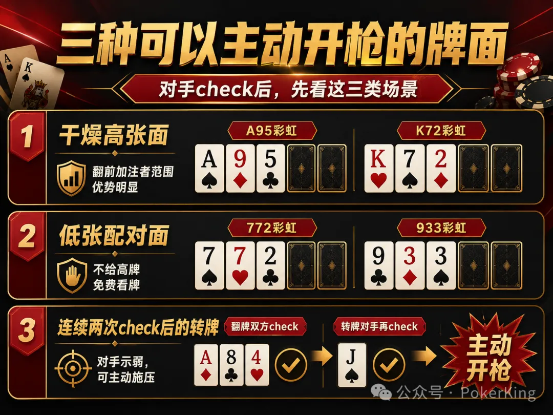 【DD扑克】别再被“免费牌”坑了：翻牌没中，为什么高手反而更敢开枪？