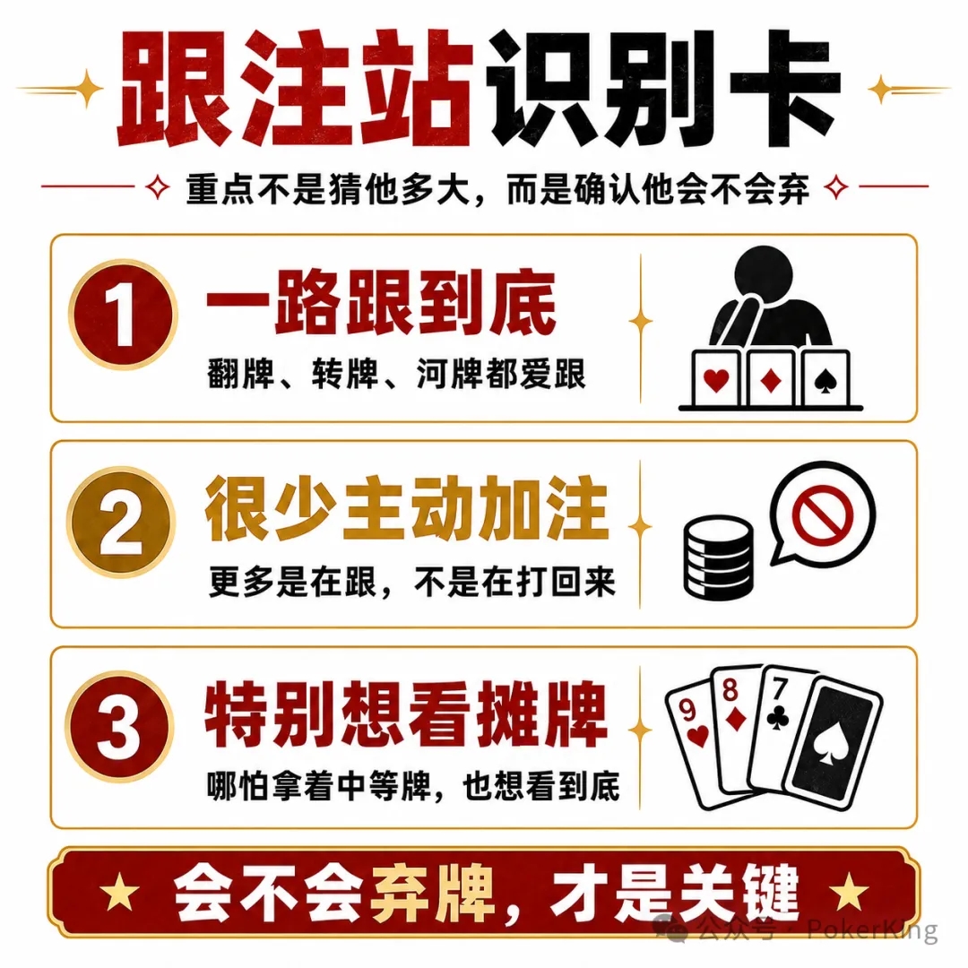 【DD扑克】面对“跟注站”，别再讲复杂故事了：三条调整让你少吃亏