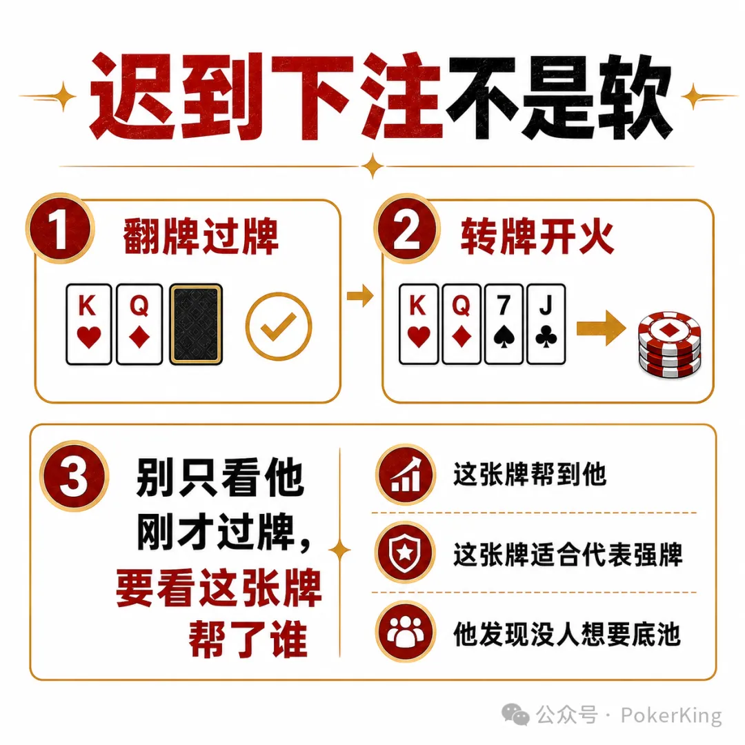 【DD扑克】对手过牌后突然开火？别急着判断，先看这三样