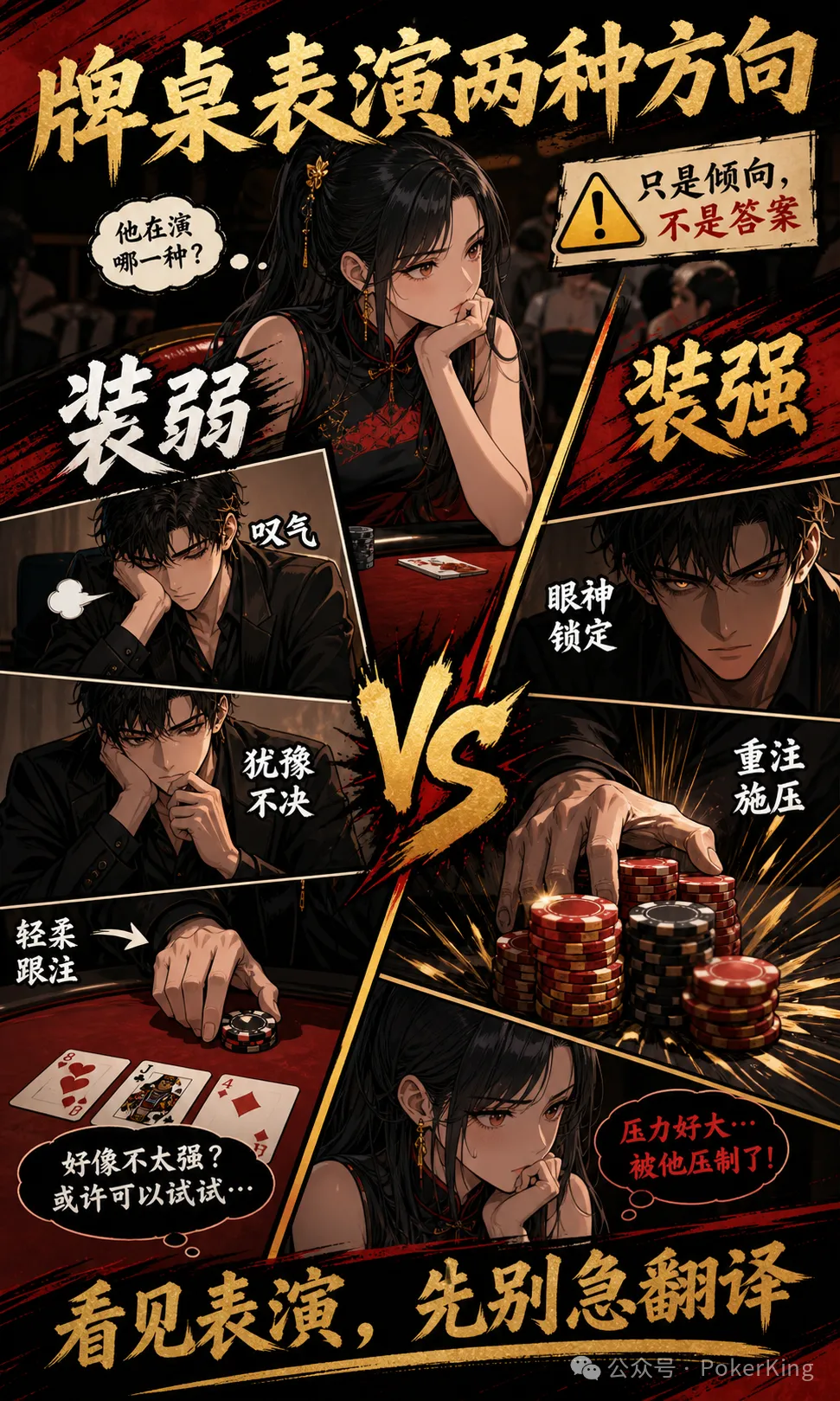 【DD扑克】牌桌台词陷阱:“那我跟吧”到底是强是弱?先看基线再拆表演