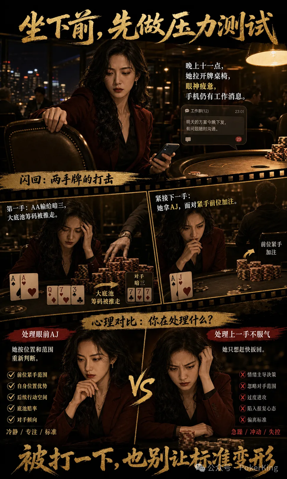 【DD扑克】坐下前问自己一句:第一手输大底池,下一手还能重新判断吗?