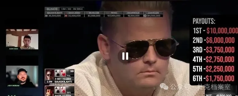 【DD扑克】“这可能是我一生的遗憾”:WSOP主赛第五名Han Feng复盘决赛桌最痛一手牌