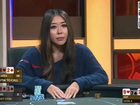 【DD扑克】8-high连开三枪诈唬,巧妙利用形象打跑两对